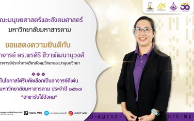 อาจารย์ ดร.พรศิริ ชีวาพัฒนานุวงศ์ อาจารย์ดีเด่น มมส ประจำปี 2567